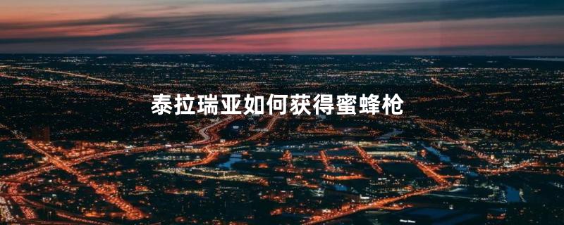 泰拉瑞亚如何获得蜜蜂枪