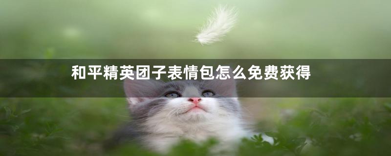 和平精英团子表情包怎么免费获得