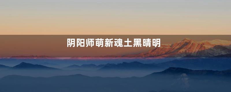 阴阳师萌新魂土黑晴明
