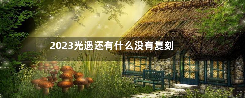 2023光遇还有什么没有复刻