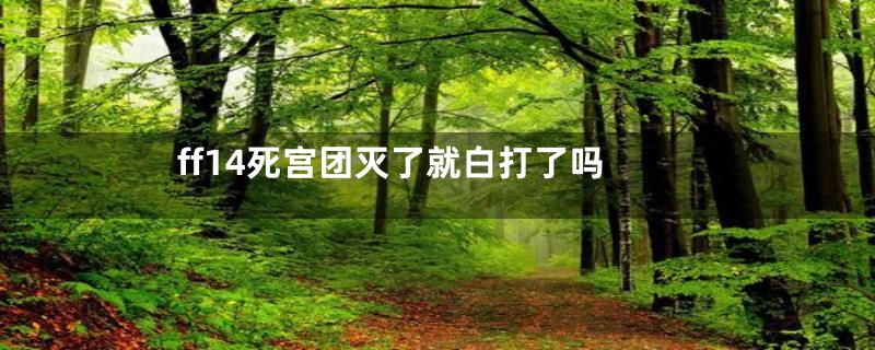ff14死宫团灭了就白打了吗