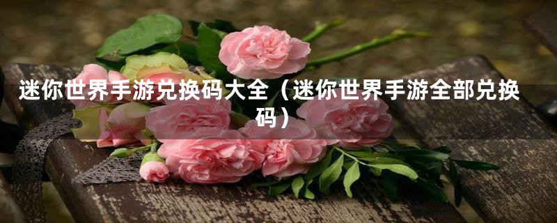 迷你世界手游兑换码大全（迷你世界手游全部兑换码）