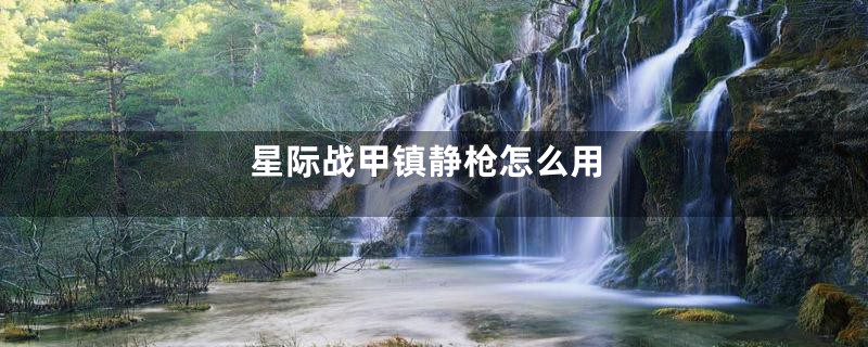 星际战甲镇静枪怎么用