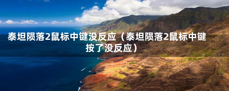 泰坦陨落2鼠标中键没反应（泰坦陨落2鼠标中键按了没反应）