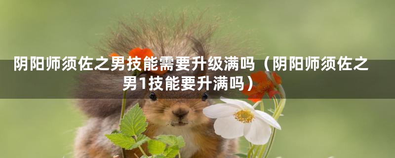 阴阳师须佐之男技能需要升级满吗（阴阳师须佐之男1技能要升满吗）