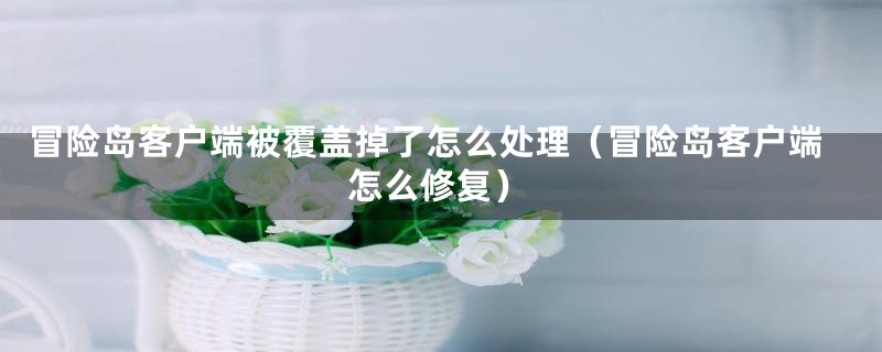 冒险岛客户端被覆盖掉了怎么处理（冒险岛客户端怎么修复）