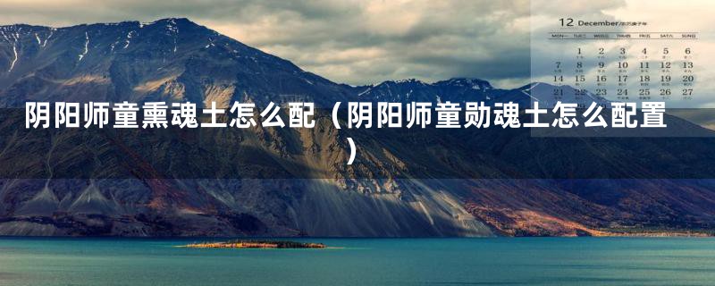 阴阳师童熏魂土怎么配(阴阳师童勋魂土怎么配置)