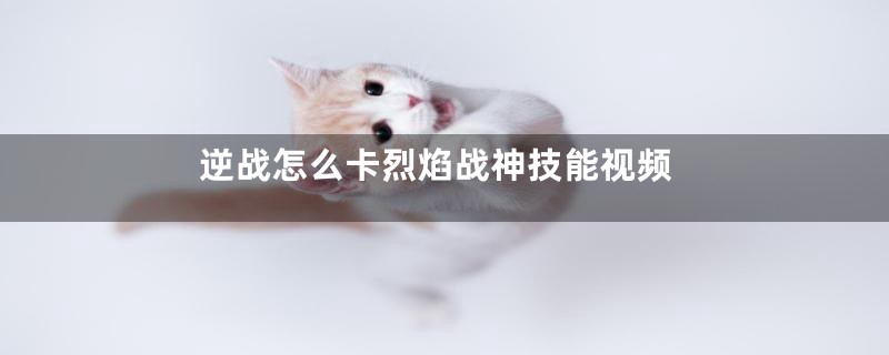 逆战怎么卡烈焰战神技能视频