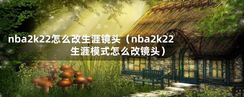 nba2k22怎么改生涯镜头（nba2k22生涯模式怎么改镜头）