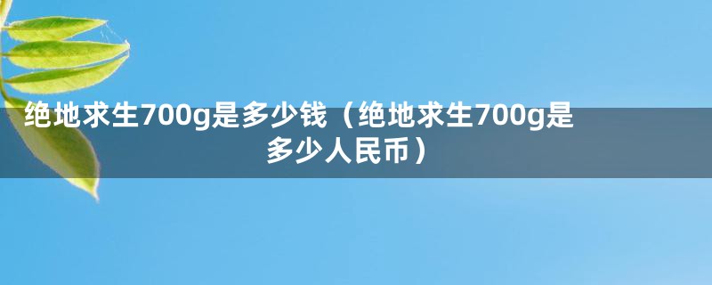 绝地求生700g是多少钱(绝地求生700g是多少人民币)