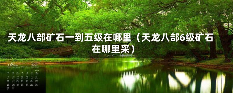 天龙八部矿石一到五级在哪里(天龙八部6级矿石在哪里采)