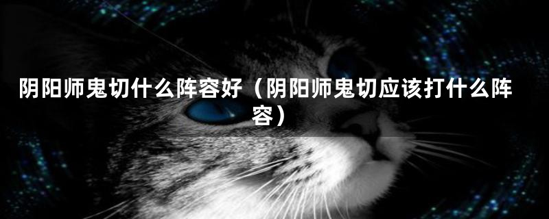 阴阳师鬼切什么阵容好(阴阳师鬼切应该打什么阵容)