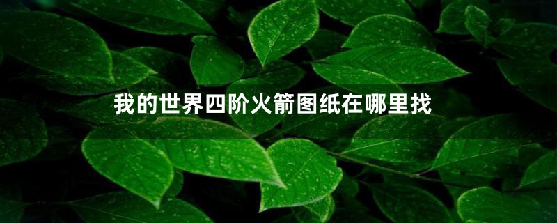 我的世界四阶火箭图纸在哪里找