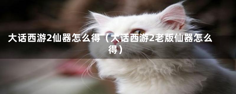 大话西游2仙器怎么得（大话西游2老版仙器怎么得）