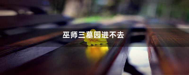 巫师三墓园进不去