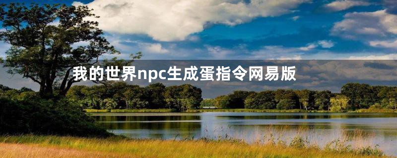 我的世界npc生成蛋指令网易版