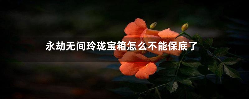 永劫无间玲珑宝箱怎么不能保底了