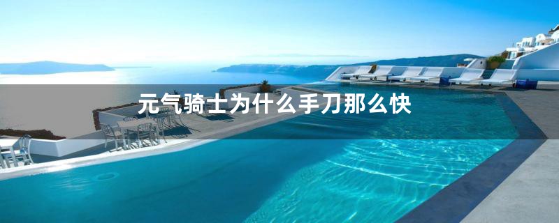 元气骑士为什么手刀那么快