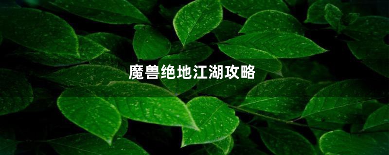 魔兽绝地江湖攻略