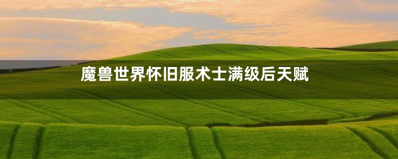 魔兽世界怀旧服术士满级后天赋