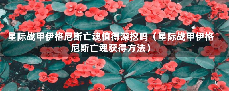 星际战甲伊格尼斯亡魂值得深挖吗（星际战甲伊格尼斯亡魂获得方法）