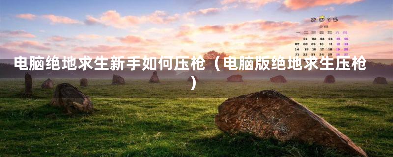 电脑绝地求生新手如何压枪(电脑版绝地求生压枪)