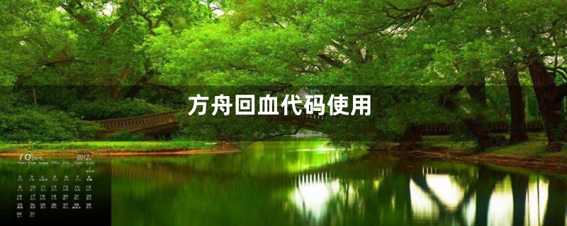 方舟回血代码使用