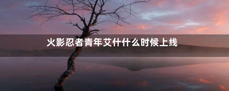 火影忍者青年艾什什么时候上线