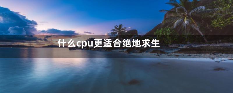 什么cpu更适合绝地求生