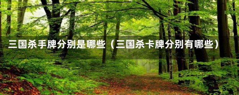 三国杀手牌分别是哪些（三国杀卡牌分别有哪些）