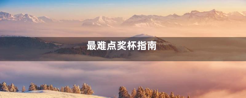 最难点奖杯指南