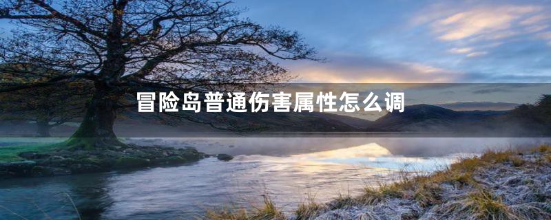 冒险岛普通伤害属性怎么调