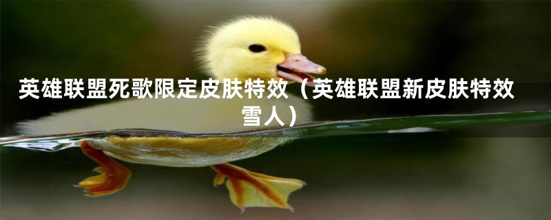 英雄联盟死歌限定皮肤特效（英雄联盟新皮肤特效雪人）