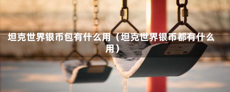 坦克世界银币包有什么用(坦克世界银币都有什么用)