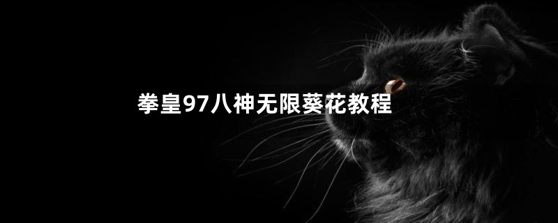 拳皇97八神无限葵花教程