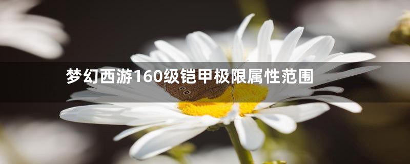 梦幻西游160级铠甲极限属性范围