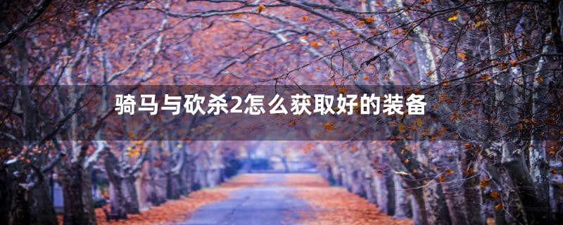 骑马与砍杀2怎么获取好的装备