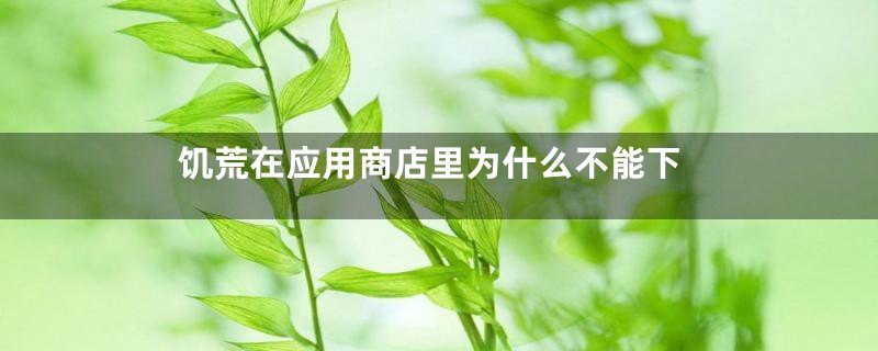 饥荒在应用商店里为什么不能下