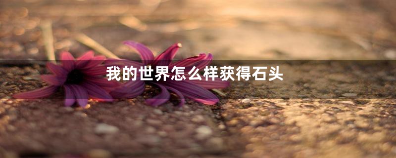 我的世界怎么样获得石头