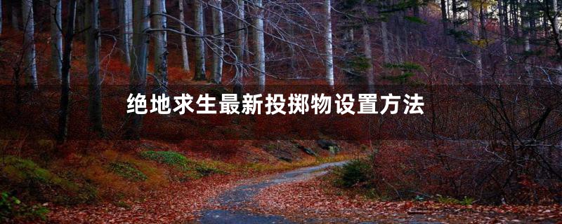 绝地求生最新投掷物设置方法