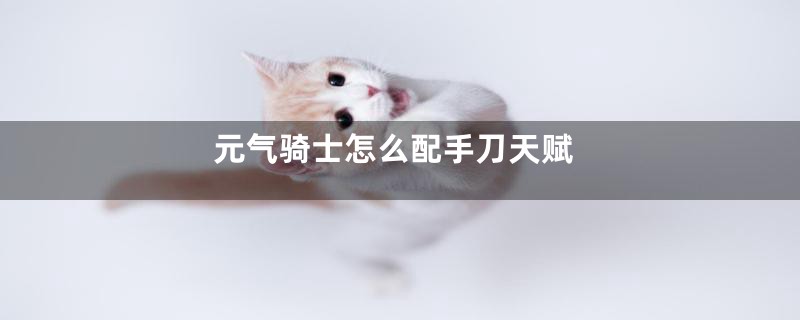 元气骑士怎么配手刀天赋