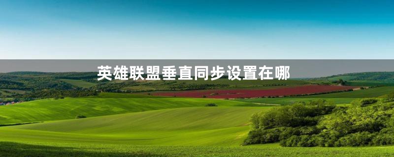 英雄联盟垂直同步设置在哪