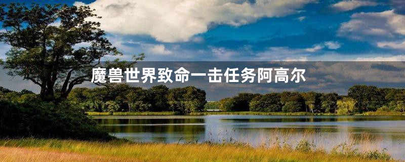 魔兽世界致命一击任务阿高尔