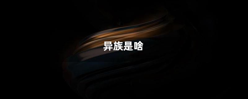 异族是啥