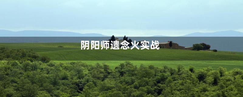 阴阳师遗念火实战