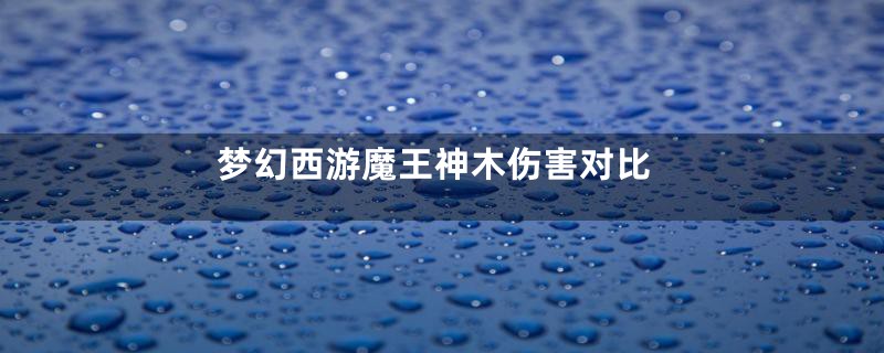 梦幻西游魔王神木伤害对比