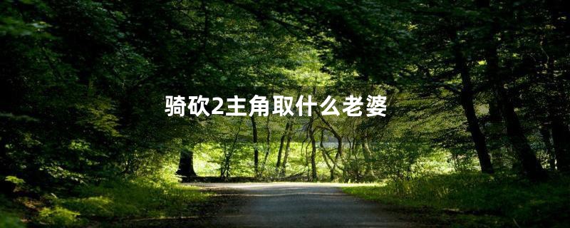 骑砍2主角取什么老婆