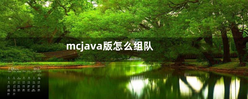 mcjava版怎么组队