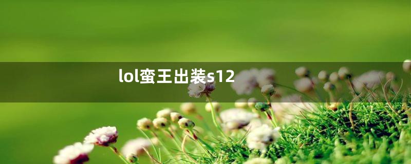 lol蛮王出装s12