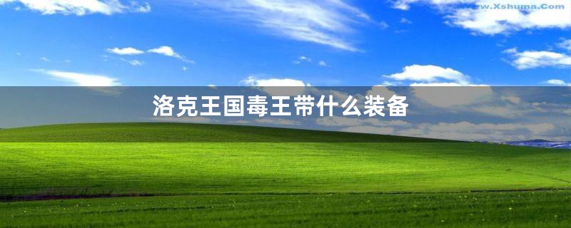 洛克王国毒王带什么装备